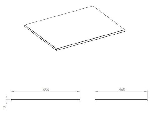 Márványpult, AREZZO design márványpult 60/46/1,5 matt fehér