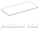 Márványpult, AREZZO design márványpult 80/46/1,5 terra pink