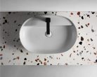 Mosdópult, AREZZO design TERRAZZO márvány mosdópult 80/46/2 mix matt