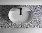 Mosdópult, AREZZO design TERRAZZO márvány mosdópult140/46/2 fekete matt