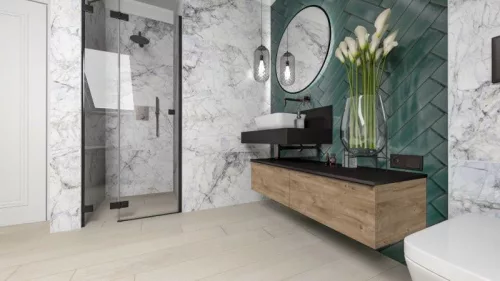 Fali panel, AREZZO design márvány fali panel 100/20/1,5 matt fekete