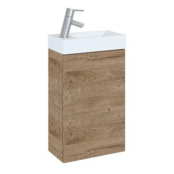   Alsó szekrény, AREZZO design MINI 40 1 ajtós Canela tölgy (alsószekrény + mosdó)