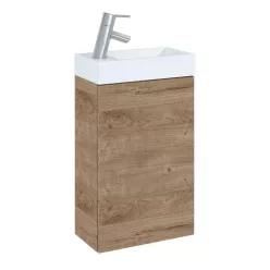   Alsó szekrény, AREZZO design MINI 40 1 ajtós Canela tölgy (alsószekrény + mosdó)
