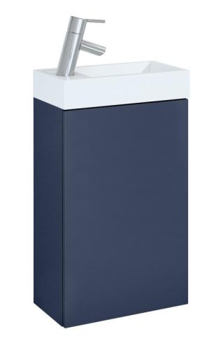 Alsó szekrény, AREZZO design MINI 40 1 ajtós matt kék (alsószekrény + mosdó)