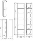 Álló szekrény, AREZZO design univerzális állószekrény bármely modellhez 40 cm-es, 2 ajtós, mf ant