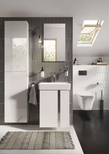 Álló szekrény, AREZZO design univerzális állószekrény bármely modellhez 40 cm-es, 2 ajtós, mf feh