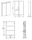 Felső szekrény, AREZZO design univerzális felsőszekrény bármely modellhez 50 cm-es, 2 ajtós (12,6