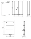 Felső szekrény, AREZZO design univerzális felsőszekrény bármely modellhez 50 cm-es, 2 ajtós (12,6