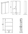 Felső szekrény, AREZZO design univerzális felsőszekrény bármely modellhez 50 cm-es, 2 ajtós (12,6