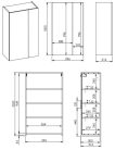 Felső szekrény, AREZZO design univerzális felsőszekrény bármely modellhez 60 cm-es, 1 ajtós (31,6