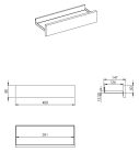 Polc, AREZZO design univerzális polc bármely modellhez 40 cm, mf antracit