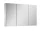 Felső szekrény, AREZZO design Tükrös szekrény BASIC 100,3 ajtó