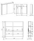 Felső szekrény, AREZZO design Tükrös szekrény BASIC 70,2 ajtó