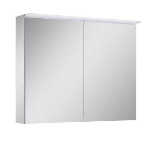 Felső szekrény, AREZZO design Tükrös szekrény PREMIUM 80,2 ajtó + TECHNOBOX+ LED LÁMPA PANEL