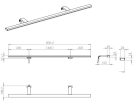 Lámpa, AREZZO LED Lámpa ESTHER 80cm IP44 4000K króm