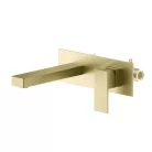 Mosdó csaptelep, AREZZO design CUBEFIELD fali mosdó csaptelep, szálcsiszolt arany AR-4403G