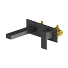Mosdó csaptelep, AREZZO design CUBEFIELD fali mosdó csaptelep, fekete