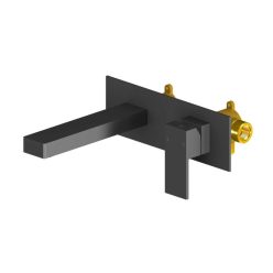   Mosdó csaptelep, AREZZO design CUBEFIELD fali mosdó csaptelep, fekete