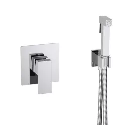   Bidé csaptelep, AREZZO design CUBEFIELD falsík alatti bidé csaptelep kézizuhannyal,króm AR-4407CR