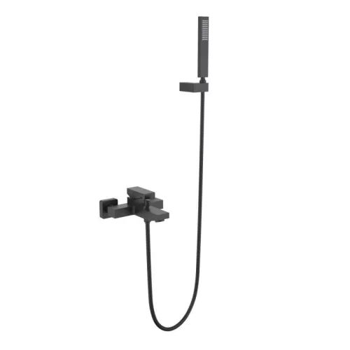 Kádtöltő csaptelep, AREZZO design CUBEFIELD kádcsaptelep szett, fekete AR-4410B