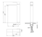 Mosdó csaptelep, AREZZO design CUBEFIELD magasított mosdó csaptelep, szálcsiszolt arany AR-4402G