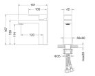 Mosdó csaptelep, AREZZO design CUBEFIELD mosdó csaptelep, szálcsiszolt arany