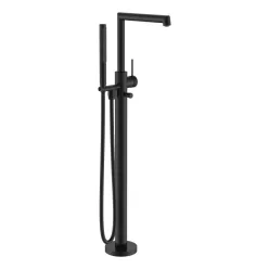   Kádtöltő csaptelep, AREZZO design PALMFIELD szabadon álló fekete kádtöltő csaptelep AR-11007BL