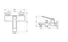 Kádtöltő csaptelep, AREZZO design ROCKFIELD kádtöltő, fekete AR-9904BL