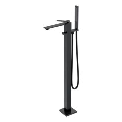   Kádtöltő csaptelep, AREZZO design ROCKFIELD szabadon álló fekete kádtöltő csaptelep AR-9907BL