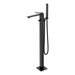   Kádtöltő csaptelep, AREZZO design ROCKFIELD szabadon álló fekete kádtöltő csaptelep AR-9907BL