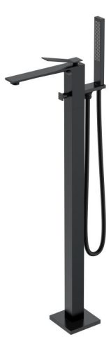 Kádtöltő csaptelep, AREZZO design ROCKFIELD szabadon álló fekete kádtöltő csaptelep AR-9907BL