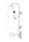 Zuhanyrendszer, AREZZO design SLIMFIELD zuhanyrendszer (komplett) AR-24604
