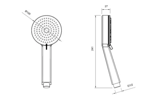 Kézizuhany, AREZZO design SPRINGFIELD 3 funkciós kézizuhany AR-7007