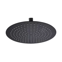   Kézizuhany, AREZZO design Slim Round 30 cm kerek esőztető matt fekete AR-3002MB