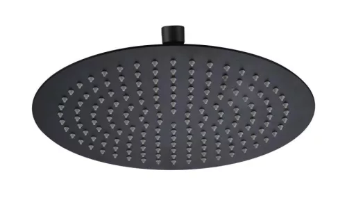 Kézizuhany, AREZZO design Slim Round 30 cm kerek esőztető matt fekete AR-3002MB
