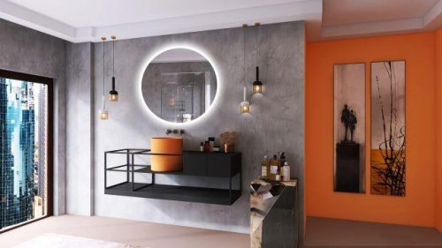Tükör, AREZZO design LED okos tükör 100 cm-es kerek