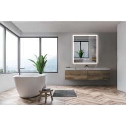   Tükör, AREZZO design LED okos tükör állítható fényerő páramentesítő funkció+óra+hőmérő