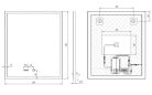 Tükör, AREZZO design LED okos tükör állítható fényerő páramentesítő funkció+óra+hőmérő