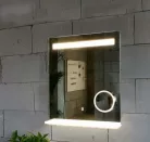 Tükör, AREZZO design LED okos tükör világító polc + kozmetikai tükör 60x80cm