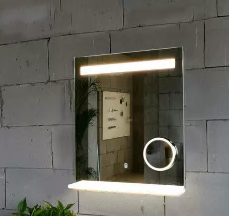 Tükör, AREZZO design LED okos tükör világító polc + kozmetikai tükör 60x80cm