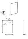 Tükör, AREZZO design Keretes tükör 80/60, fekete, 19 mm