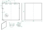 Tükör, AREZZO design Keretes tükör 80/80, fekete, 19 mm