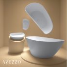 Kád, AREZZO design MARYLAND öntöttmárvány szabadonálló kád
