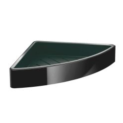Polc, AREZZO design NORO sarok polc, fekete