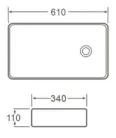 Mosdó, AREZZO design Charlotte 61x34 mosdótál AR-508