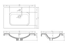 Mosdó, AREZZO design IWA 70 cm-es mosdó