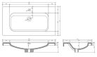 Mosdó, AREZZO design IWA 90 cm-es mosdó