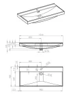 Mosdó, AREZZO design MAXXI 100 cm-es mosdó