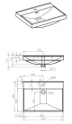Mosdó, AREZZO design MAXXI 60 cm-es mosdó