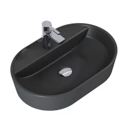   Mosdó, AREZZO design pultra ültethető mosdó BABETTE 62X42 matt antracit